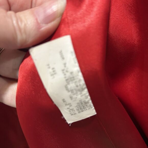 Authentic Mackintosh Vest Coat Hooded  100% Wool Dark Gray Red Women's Size 10 - Picture 4 of 10